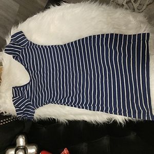 Forever 21 Blue and White Stripe Bodycon Dress